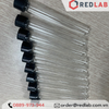 Ống nghiệm có nắp ONELAB Ø 13 16 18 20 25 mm, thuỷ tinh boro 3.3 chịu nhiệt, nắp vặn nhựa PP đen, có VAT