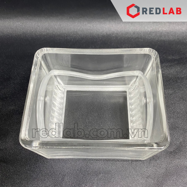 Hộp nhuộm lam kính DINLAB 4 bộ phận: Hộp nhuộm lam + nắp + khay đựng 10 vị trí + tay treo, có bán lẻ, có VAT