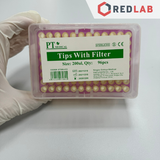 Hộp microtips (đầu típ) micropipet có Lọc 200µl 1000µl tiệt trùng EO, hãng PT Medical, gồm giá đựng, có VAT