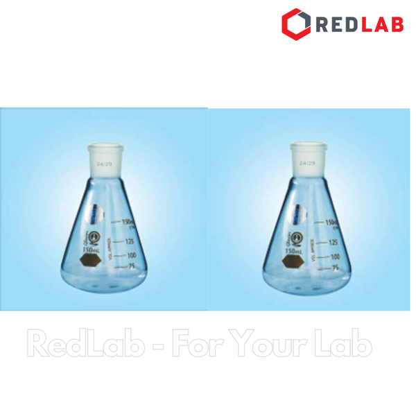 Bình tam giác thủy tinh cổ nhám GLACIER 100 250 500 ml - 29/32 (chưa gồm nút) có VAT