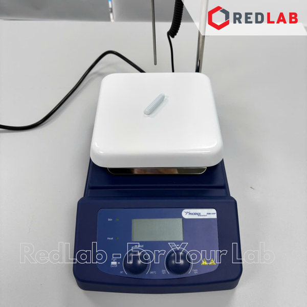 Máy khuấy từ gia nhiệt digital Phoenix RSM-14HP, 1500rpm, 380°C, sensor PT1000-A, đĩa vuông 140mm, BH 12T, có VAT