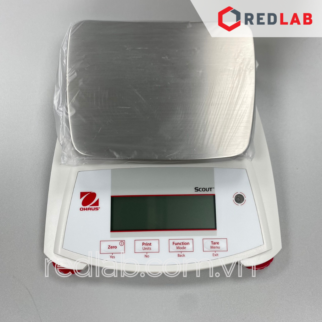 Cân kỹ thuật điện tử 2 số lẻ hiện số 2200g / 0.01g OHAUS SPX2202 chuẩn ngoại, màn hình LCD, có VAT