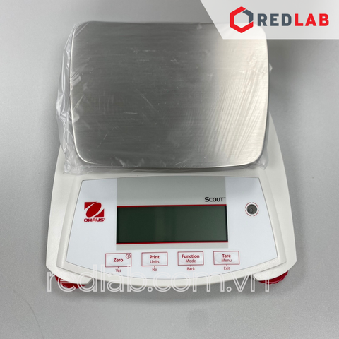 Cân kỹ thuật điện tử 2 số lẻ hiện số 2200g / 0.01g OHAUS SPX2202 chuẩn ngoại, màn hình LCD, có VAT - Redlab