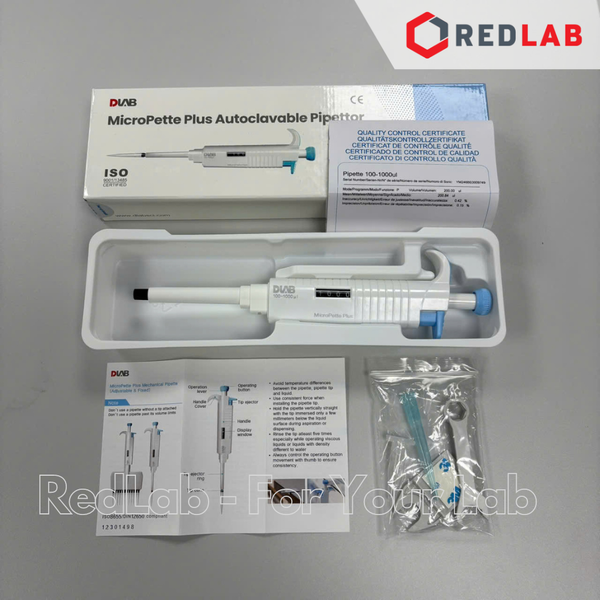Micropipet hấp tiệt trùng 1 kênh DLAB 0.1-2.5 0.5-10 2-20 5-50 10-100 20-200 100-1000 ul 0.5-5 1-10 ml, có VAT