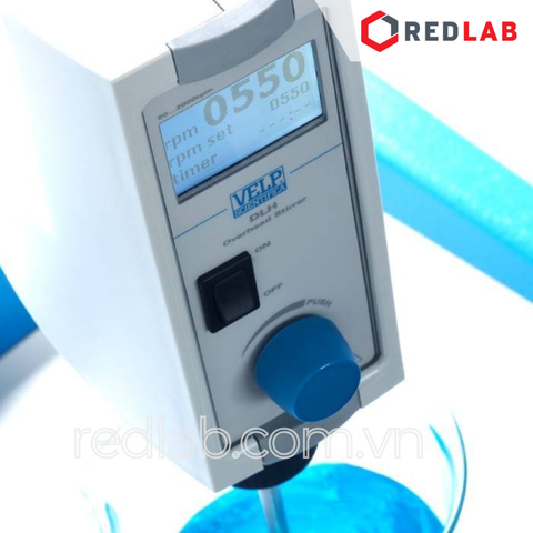Máy khuấy cơ (khuấy cần, khuấy đũa) DLH chỉ máy chính (F201A0157) hãng VELP - Ý, max 2000 vòng/phút 40 lít (H2O), có VAT - redlab
