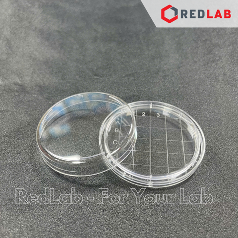 Đĩa Rodac 55mm APTACA 155, đĩa petri tiếp xúc, kẻ sọc, nhựa PS, Bulk sterile, có VAT