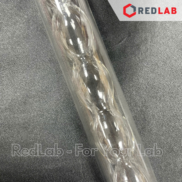 Ống sinh hàn thẳng, bóng, xoắn 400mm GENLAB 2 cổ nhám 24/29, dùng trong thí nghiệm ngưng tụ, có VAT