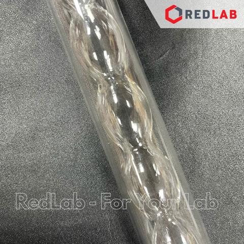 Ống sinh hàn thẳng, bóng, xoắn 400mm GENLAB 2 cổ nhám 24/29, dùng trong thí nghiệm ngưng tụ, có VAT