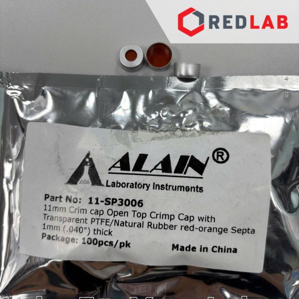 Chai vial 2ml trắng / nâu miệng 11mm hãng ALAIN dùng nắp bấm nhôm, trong sắc ký HPLC, mua chai và nắp riêng, có VAT