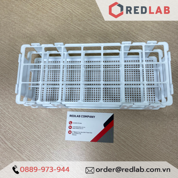 Giá đỡ ống nghiệm nhựa ONELAB nhiều vị trí đựng ống nghiệm, ống ly tâm Ø 13 16 20 25 30 mm, có VAT