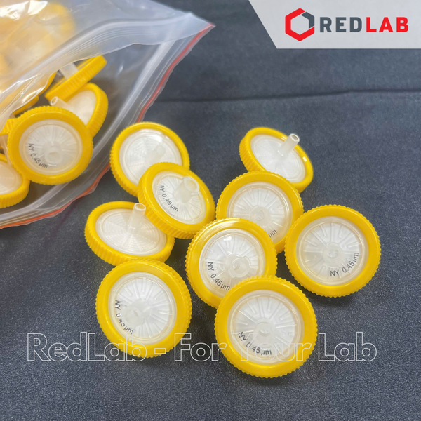 [Gói 100 cái] Đầu lọc Nylon Syringe filter ALAIN 13mm / 25mm, lỗ lọc 0.22um / 0 45um, dùng cho sắc ký HPLC, có VAT