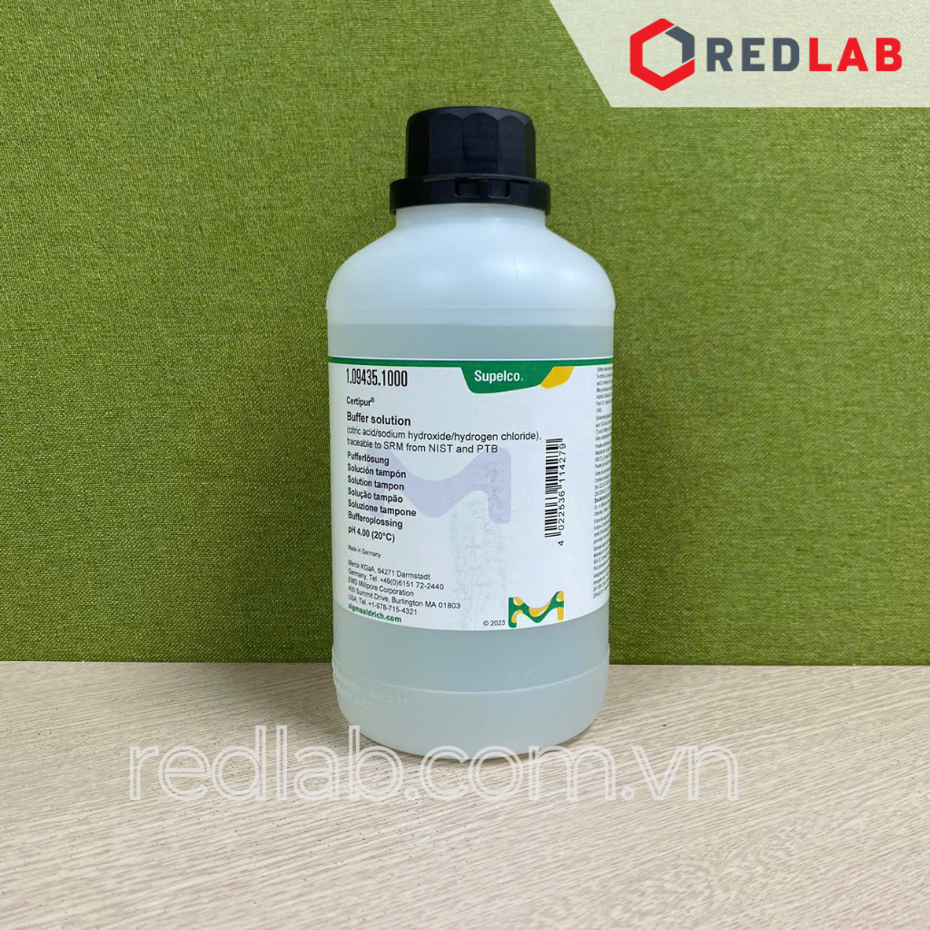 Dung dịch hiệu chuẩn (Buffer Solution) pH 4.00 MERCK 1094351000 (HC32513335), chai 1L, có VAT