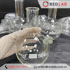 Bình cầu đáy tròn cổ trơn BIOHALL 50 100 250 500 ml 1L 2L 3L 5L 10L 20L, mark trắng, có VAT