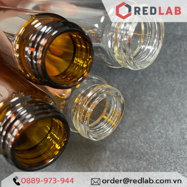 [Bán lẻ] MEMBRANE SOLUTIONS Chai thủy tinh vial 20ML 40ML trắng / nâu + Nắp vặn kín 24-400 septa 1.5mm, có VAT