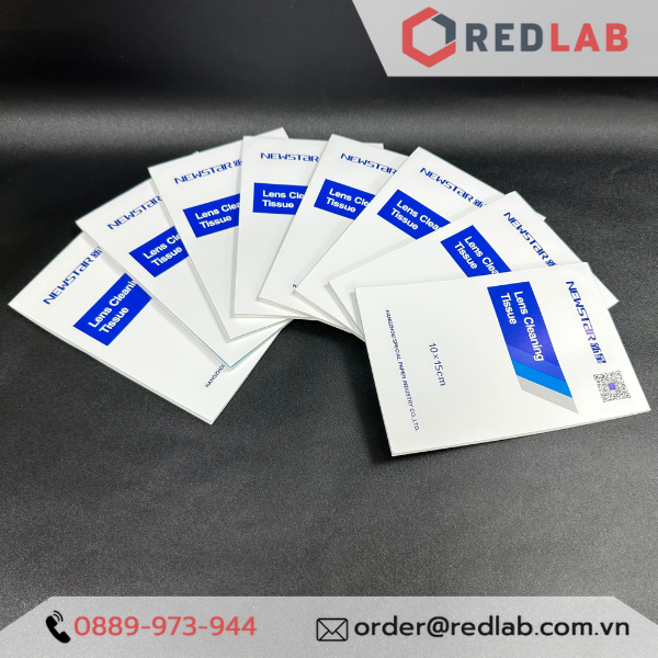 Giấy lau kính hiển vi 10x15cm NewStar lens cleaning tisue (xấp 100 tờ) không bụi không làm trầy, có VAT