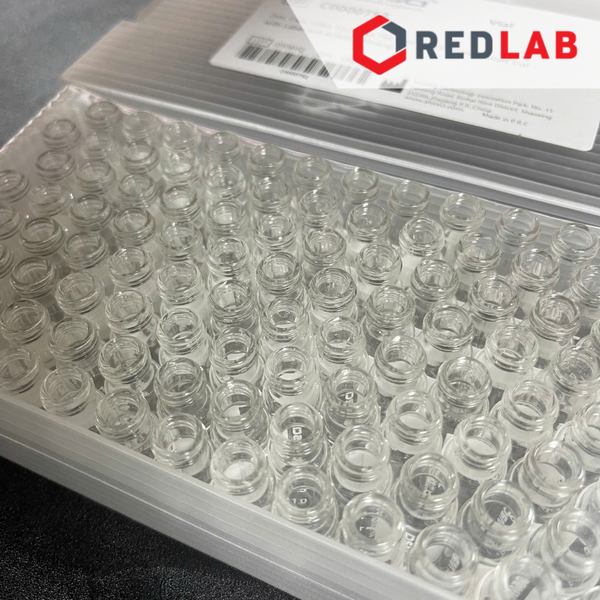 [Hộp 100 cái] Chai vial trắng / nâu 2ml 9-425 ALWSCI có mark, ren vặn, dùng cho sắc ký HPLC (chưa gồm nắp), có VAT