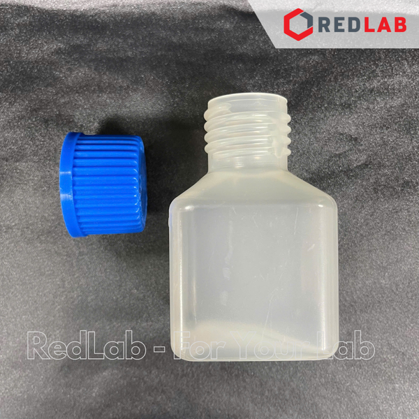 Chai nhựa PP trắng vuông WISD 100 250 500 1000 2000 ml - nắp vặn xanh GL32 GL 45, chịu nhiệt, vạch nổi, có VAT