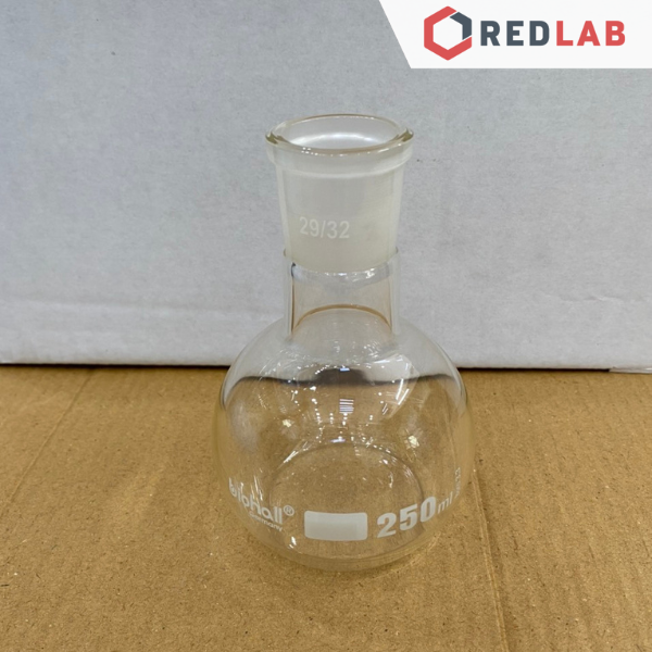 Bình cầu đáy bằng 1 cổ nhám BIOHALL 25 50 100 250 500 ml 1L 2L 3L 5L 10L 20L - 14/23 19/26 24/29 29/32 34/35 45/40 55/44, mark trắng, có VAT