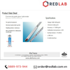 Tỷ trọng kế 1.400-1.600: 0.002g/ml TP 20°C hãng Alla, Hydrometer code 3020FG140/20-QP, có VAT