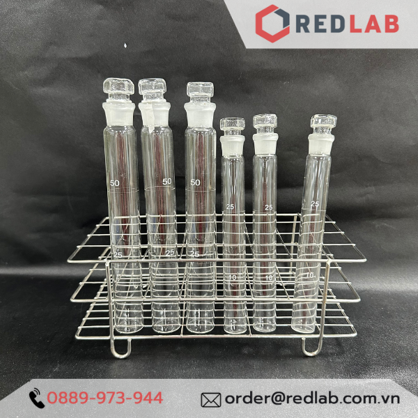 Ống so màu nessler ONELAB 10 25 50 ml, có nút nhám thủy tinh, chia 2 vạch, có VAT