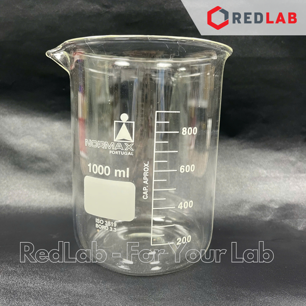 Cốc đốt thấp thành NORMAX Bồ Đào Nha 5 10 25 50 100 150 250 400 600 800 1000 2000 3000 5000 10000 ml, có VAT