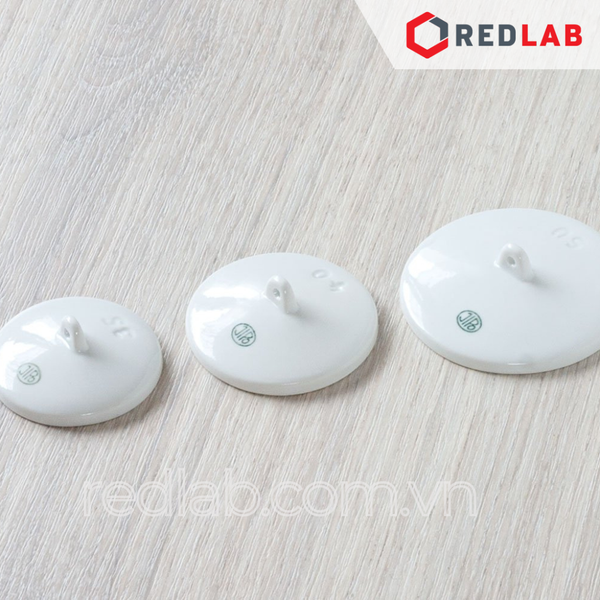 Chén nung sứ JIPO Czech 15 20 30 45 50 80 72 120 200 ml / Nắp D 30 40 45 60 70 mm, Porcelain Combustion Crucible, có VAT