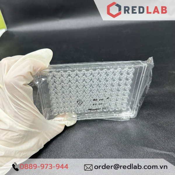 Đĩa eliza nuôi cấy tế bào 96 giếng tiệt trùng Aptaca 5096, đáy bằng, đáy U, đáy nhọn V, nắp đậy, có VAT