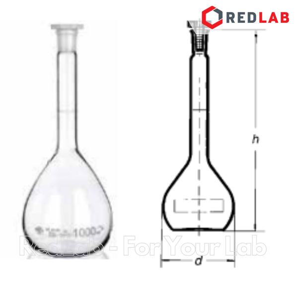 Bình định mức trắng SIMAX Class A 5 10 20 25 50 100 200 250 500 1000 2000 ml, nút nhựa, Volumetric flask, có VAT