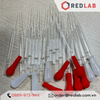 [Combo 10] Pipet paster thủy tinh 15cm / 23cm HIRSCHMANN Đức & quả bóp cao su / silicon 2ml, có VAT