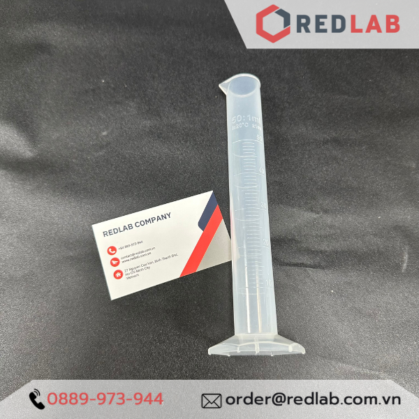 Ống đong nhựa PP vạch nổi trắng ONELAB 10 25 50 100 250 500 1000 2000 ml, đáy lục giác, chịu nhiệt, có VAT