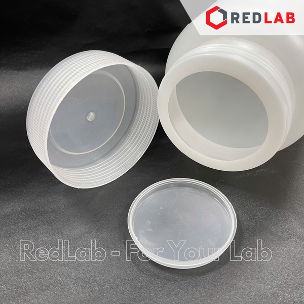 Chai nhựa HDPE trắng miệng rộng ONELAB 30ml đến 2.5L, chịu nhiệt độ lạnh -30°C to 70°C, đựng mẫu thí nghiệm, có VAT