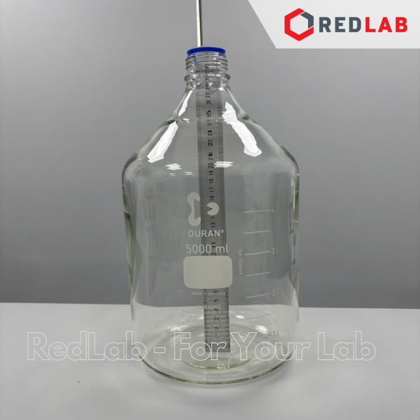 Chai trung tính trắng DURAN Class A 25 50 100 150 250 500 750 ml, 1 2 3.5 5 L nắp vặn PP xanh GL 25 32 45, có VAT