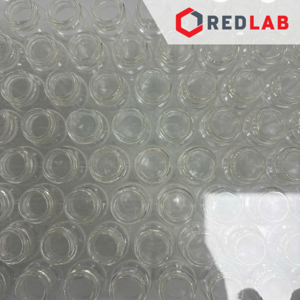 [Bộ 100 cái] ALWSCI Chai thủy tinh vial 10ML 22x52mm trắng / nâu + Nắp vặn kín nhựa PP 18-400 septa 1.5mm PTFE / silicone