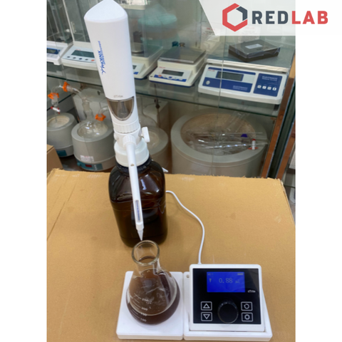 Burette điện tử 0.01-99.99ml, piston 10ml, phân giải 10μl Phoenix Instrument R 0.2%, CV 0.07%, MH LCD, BH 12T, có VAT - REDLAB