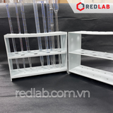 Giá đỡ Pipet thủy tinh dạng thẳng hoặc bầu, 16 vị trí KARTELL - Ý 255, nhựa PP, 200x75x150mm, có VAT
