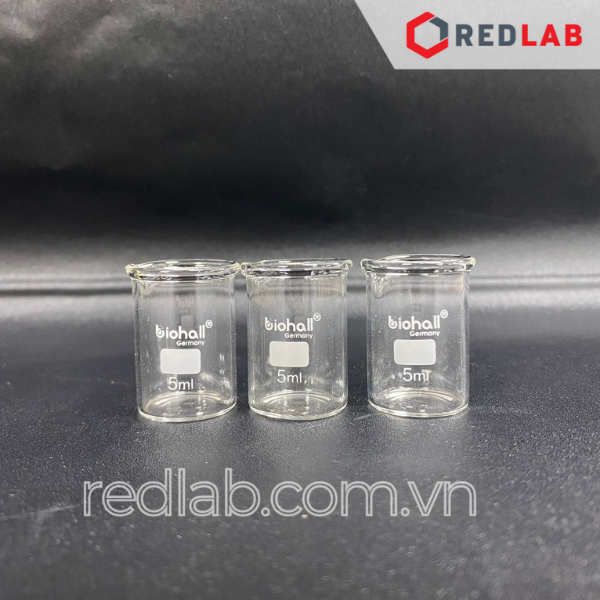 Cốc đốt thuỷ tinh Thấp thành BIOHALL 5 10 25 50 100 150 200 250 400 500 600 800 1000 ml 2L 3L 5L 10L, beaker có mỏ chịu nhiệt, có VAT