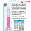 Ống đong thủy tinh vạch xanh ISOLAB Class A 5 10 25 50 100 250 500 1000 2000 ml, cylinder boro 3.3, có VAT