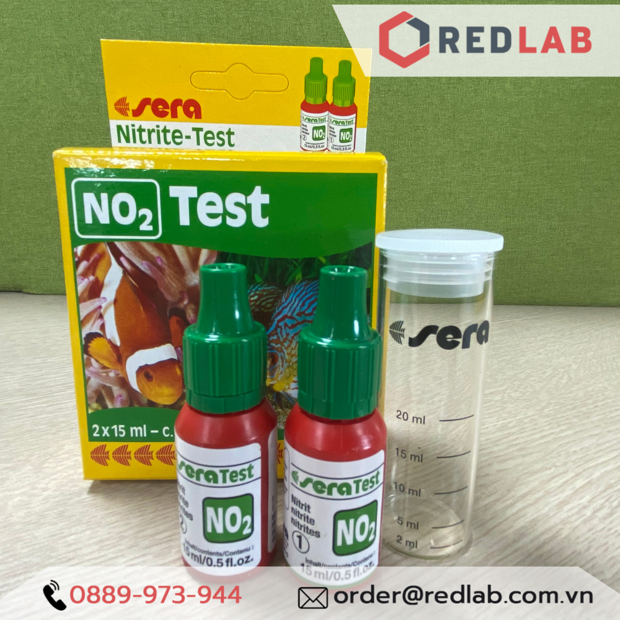 sera nitrite-Test (NO2) 2X15 ml, 0.5 fl.oz. Aquarium Test Kits