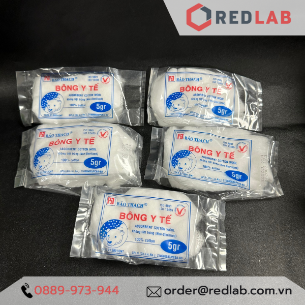 Bông gòn thấm nước Bảo Thạch gói 5 gr (absorbent cotton wool), có VAT