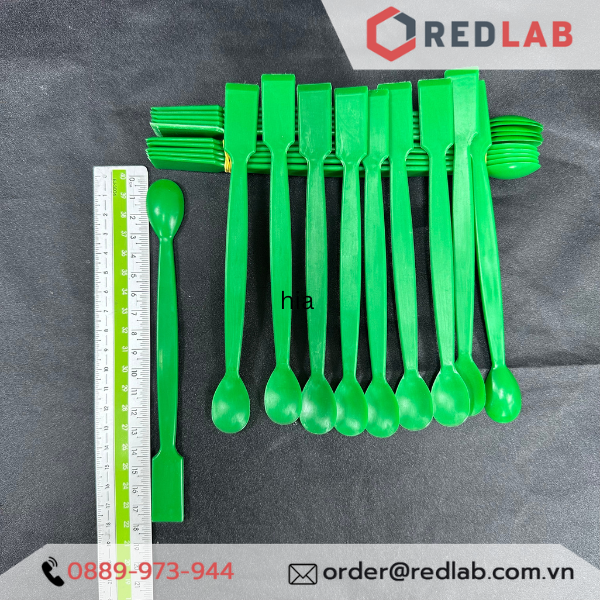 Thìa nhựa ONELAB 180 200 mm, muỗng múc hóa chất, mẫu thí nghiệm, có VAT