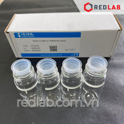 Cuvet 22mm, 10mL thủy tinh cho Máy đo quang HI967xx, HI977xx và HI833xx  Hanna HI731331-Redlab