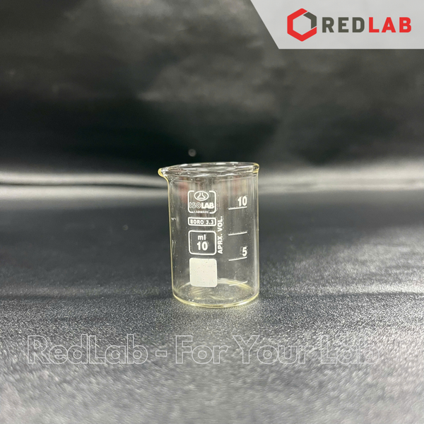 Cốc thủy tinh thấp thành ISOLAB 10 25 50 100 150 250 400 600 ml 1L 2L 5L, beaker - cốc đốt chịu nhiệt boro 3.3, có VAT
