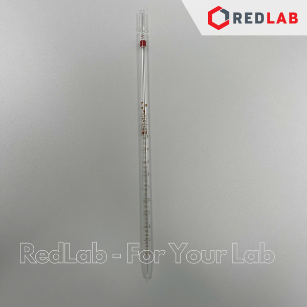 Pipet thẳng vạch nâu 5 ml, Class AS type 2, dung tích trên đỉnh DURAN Đức 233472308, ống hút thủy tinh thí nghiệm, có VAT