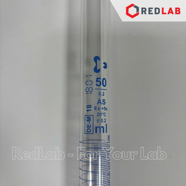 Pipet thẳng vạch xanh DURAN Class AS 0.5 1 2 5 10 20 25 50 ml, ống hút thủy tinh kẻ vạch thí nghiệm, có VAT