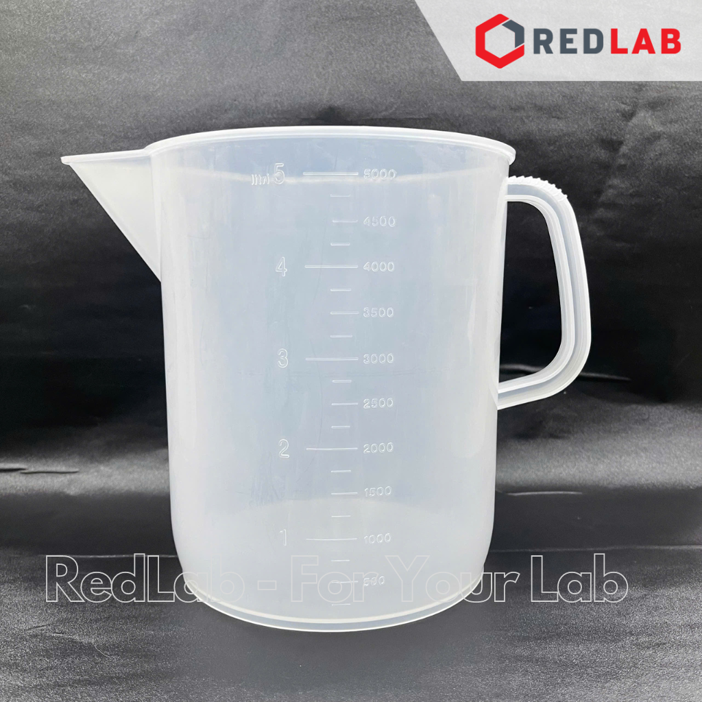 Ca nhựa PP có quai KARTELL chia vạch nổi trắng, dáng thấp 500 1000 2000 3000 5000 ml, Measuring Jugs short form, có VAT
