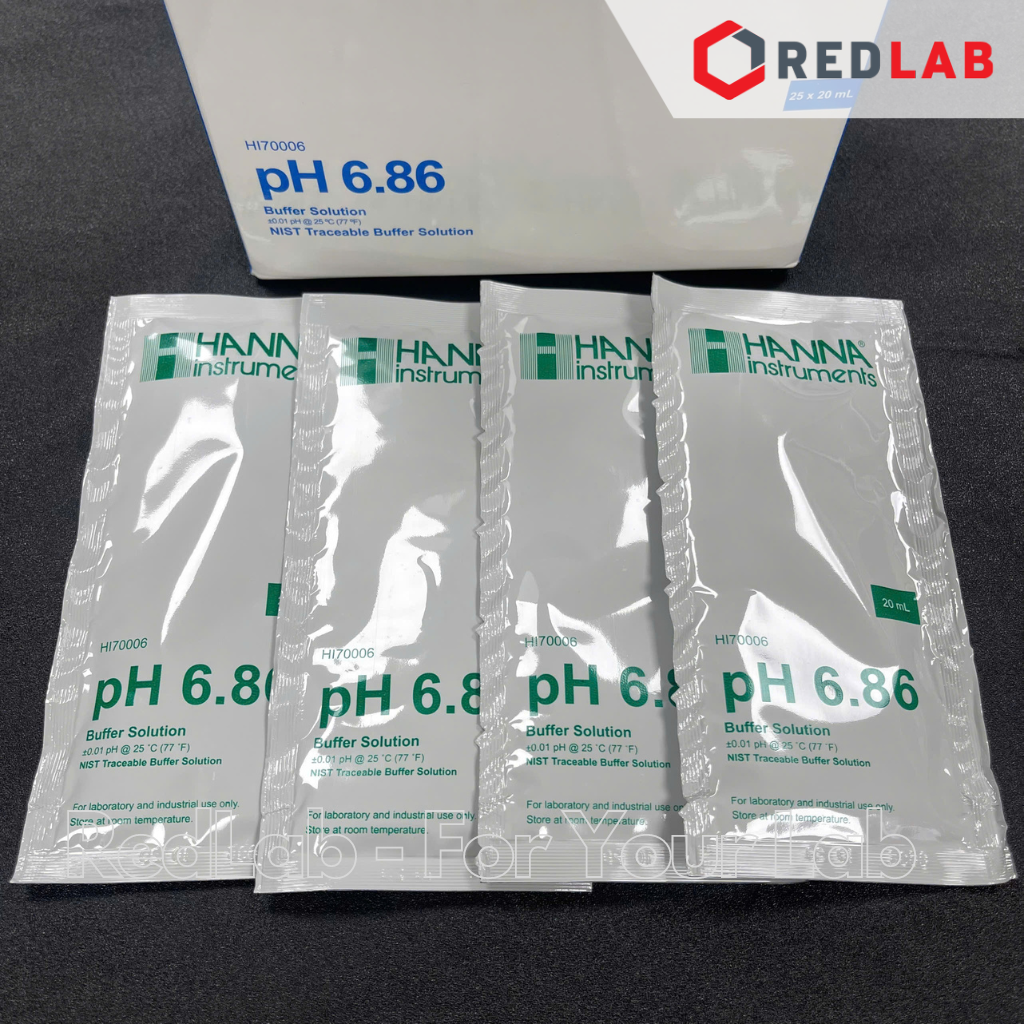 Dung Dịch Hiệu Chuẩn pH 6.86 Dạng Gói 20mL (25 Gói) Hanna HI70006P, giá tốt, có VAT