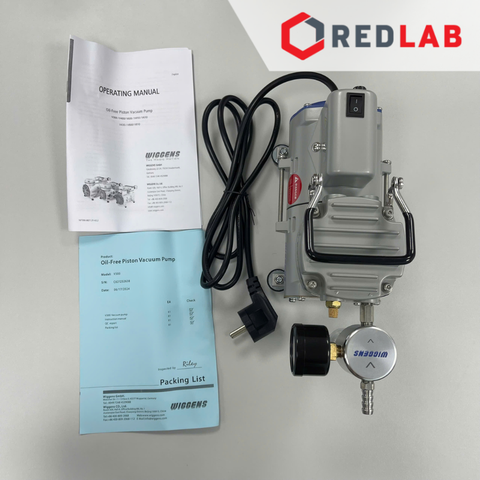 Bơm chân không - không dầu WIGGENS V300 (167300-22), 17 lít/phút, 100mbar, cho thí nghiệm vi sinh... BH 12T, có VAT - redlab