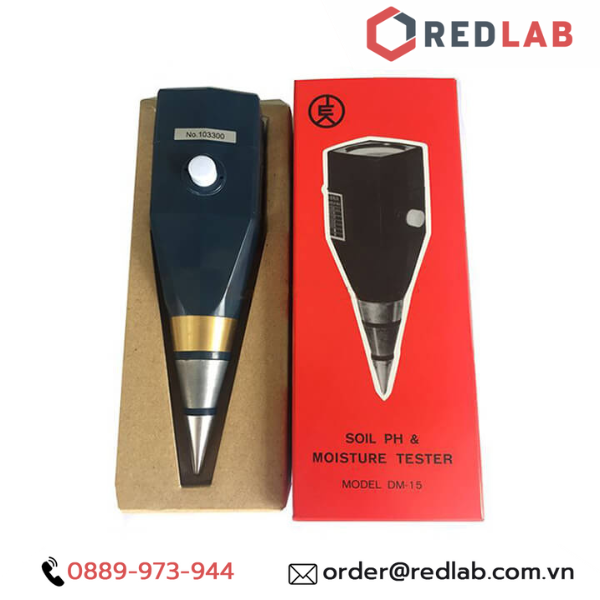 Máy đo pH và độ ẩm đất Takemura DM15 khoảng đo 3-8 pH, độ ẩm 10-80%, không dùng điện, có VAT
