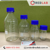 Chai trắng nắp vặn xanh ONELAB 25ml 50ml 100ml 250ml 500ml 1000ml 2000ml 5L 10L, chai thuỷ tinh soda-lime đựng mẫu thí nghiệm, có chia vạch