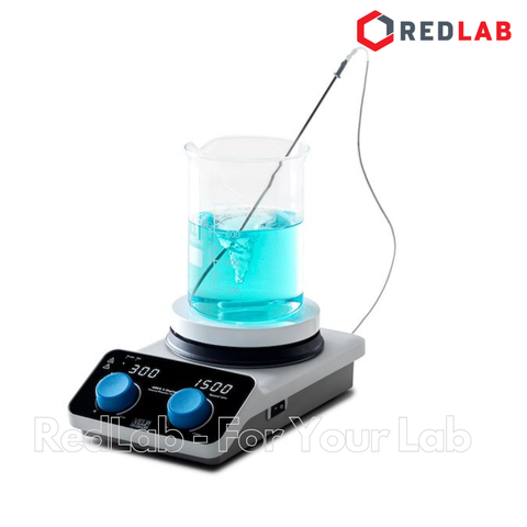 Máy khuấy từ gia nhiệt AREX 5 Digital (SC20500580) VELP - Ý, kèm đầu dò Pt100, giá đỡ & kẹp, 1500 vòng/phút, 310°C, 20 lít (H2O), có VAT
